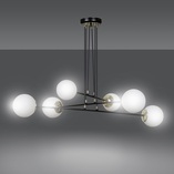 Lampa wisząca Emibig Ognis VI | Szklane kule, czarno-biała