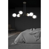 Lampa wisząca Emibig Ognis VI | Szklane kule, czarno-biała