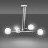 Lampa wisząca Emibig Ognis IV - szkło biało-złote, 75cm