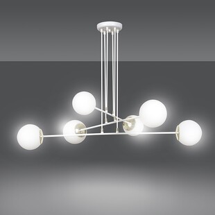 Lampa wisząca szklane kule Ognis VI 90 biało-złota marki Emibig