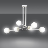 Lampa wisząca Emibig Ognis VI - biało-złote kule | Sklep z lampami
