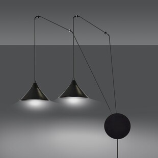Lampa wisząca Abramo II czarna - Emibig | Loftowa, 2-punktowa
