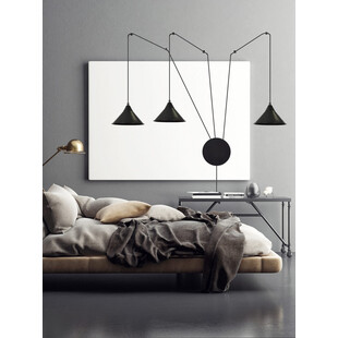 Lampa wisząca Abramo III czarna - Emibig | Loftowa, 3 punkty