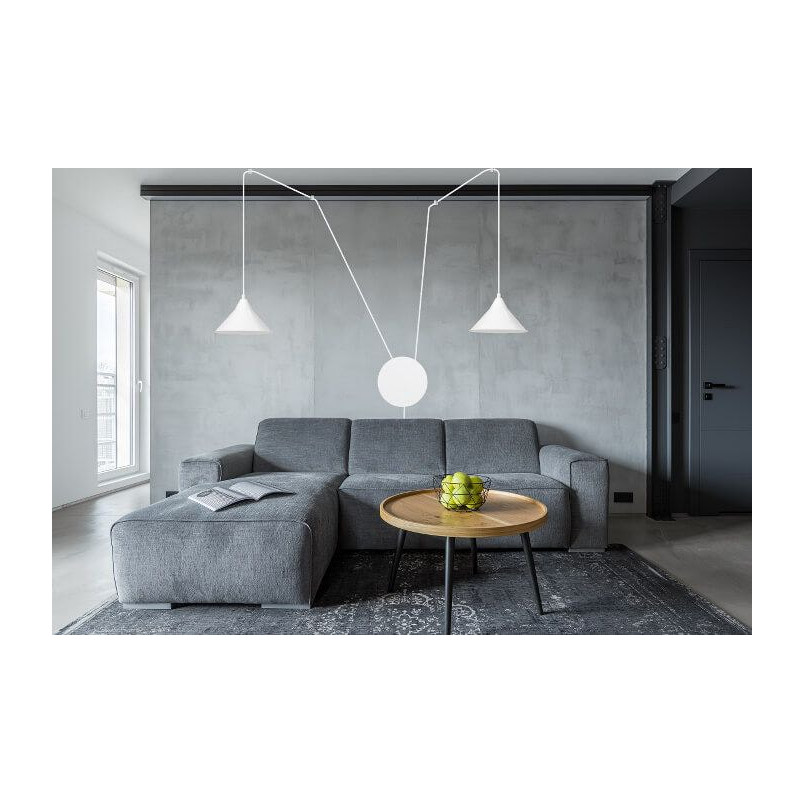 Lampa wisząca Abramo II biała | Emibig - Skandynawski Design