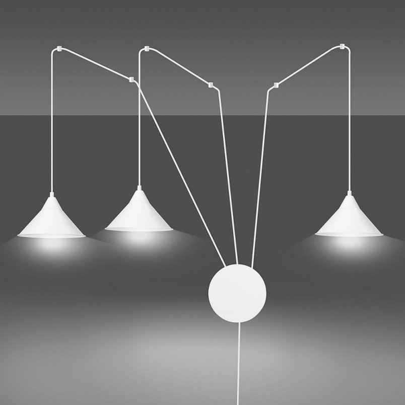 Lampa wisząca Abramo III biała - Emibig | Skandynawski design