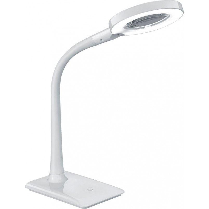 Lampa biurkowa Lupo LED biała Trio - Nowoczesne oświetlenie