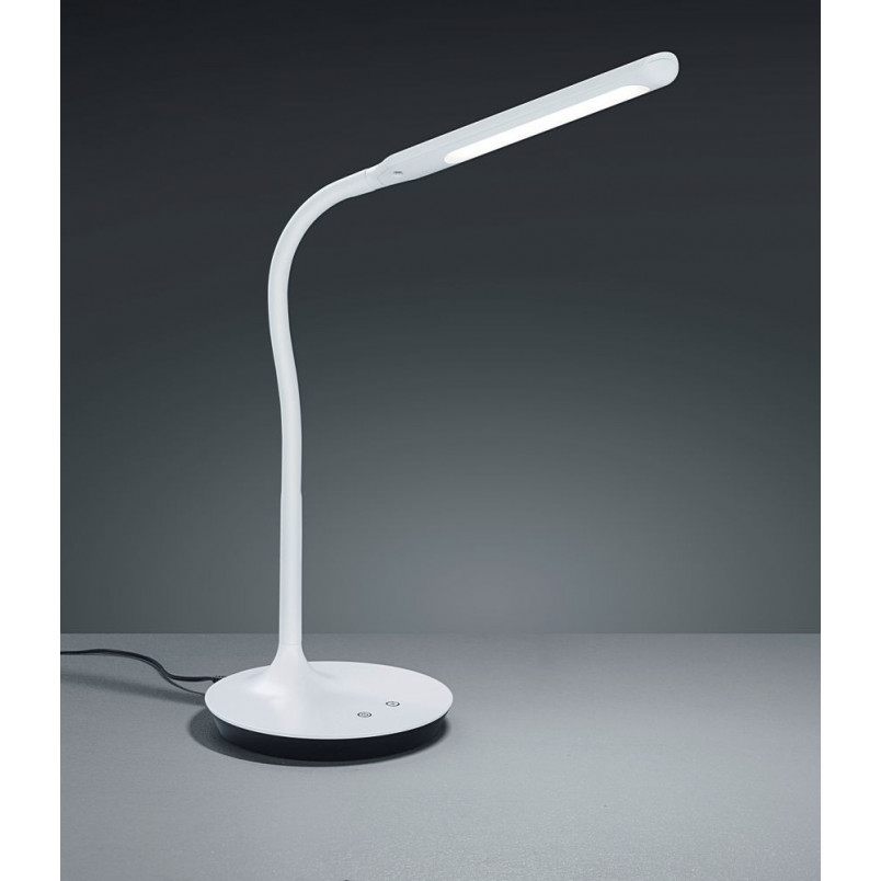 Lampa biurkowa LED Polo biała Trio | Nowoczesne oświetlenie