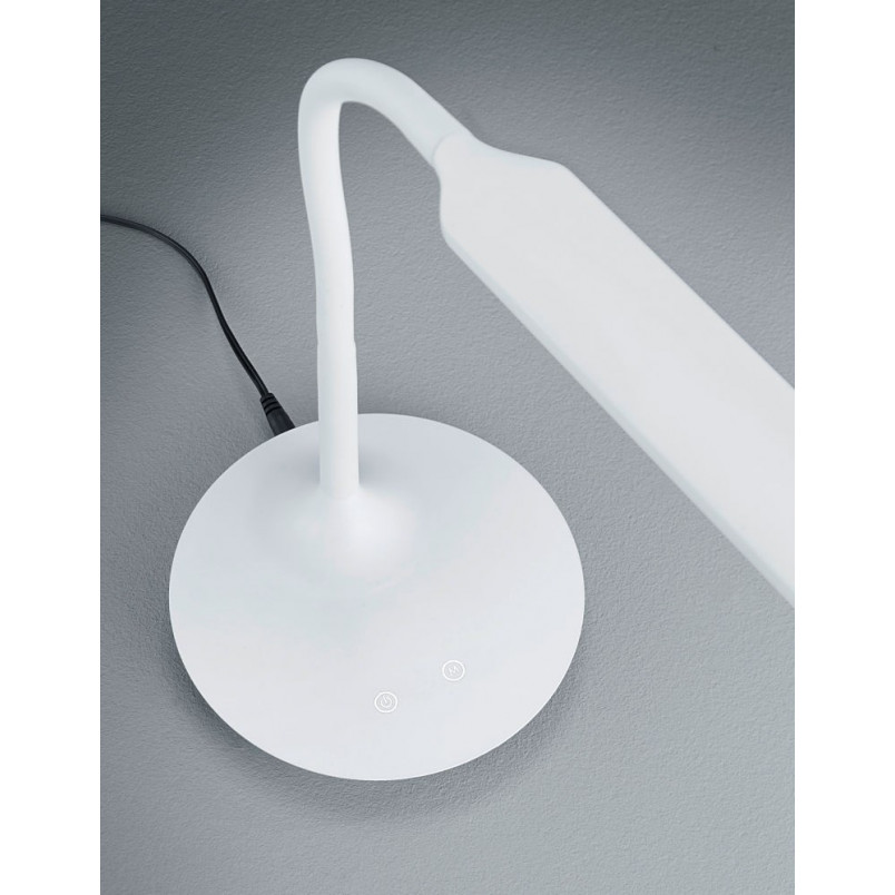 Lampa biurkowa LED Polo biała Trio | Nowoczesne oświetlenie