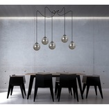 Lampa Wisząca Gigi V - Szkło Bursztynowe i Czarno-Miodowe | Emibig