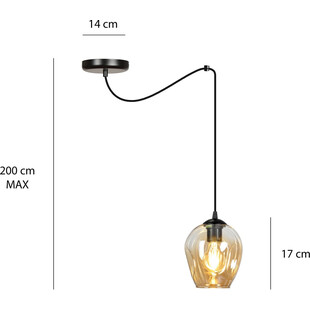 Lampa wisząca szklana "Pająk" Emibig - Unikalny design