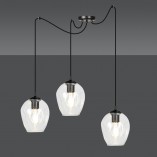 Lampa wisząca "Pająk" Level III | Szkło, E27 | Emibig