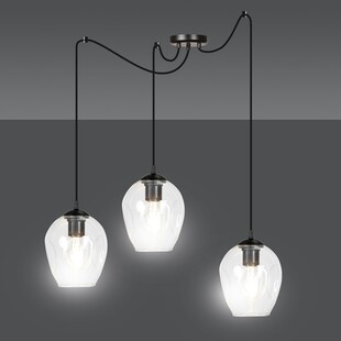Lampa wisząca "Pająk" Level III | Szkło, E27 | Emibig