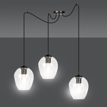 Lampa wisząca "Pająk" Level III | Szkło, E27 | Emibig