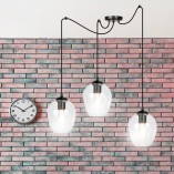 Lampa wisząca "Pająk" Level III | Szkło, E27 | Emibig