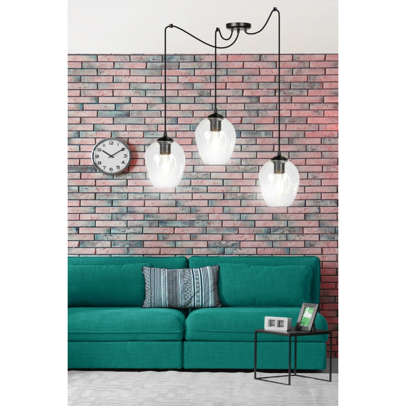 Lampa wisząca "Pająk" Level III | Szkło, E27 | Emibig