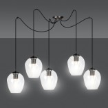 Lampa Wisząca Pająk Level V Emibig | Szkło Czarno-Przezroczyste