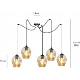Lampa wisząca "Pająk" Level V - Emibig | Szkło, E27