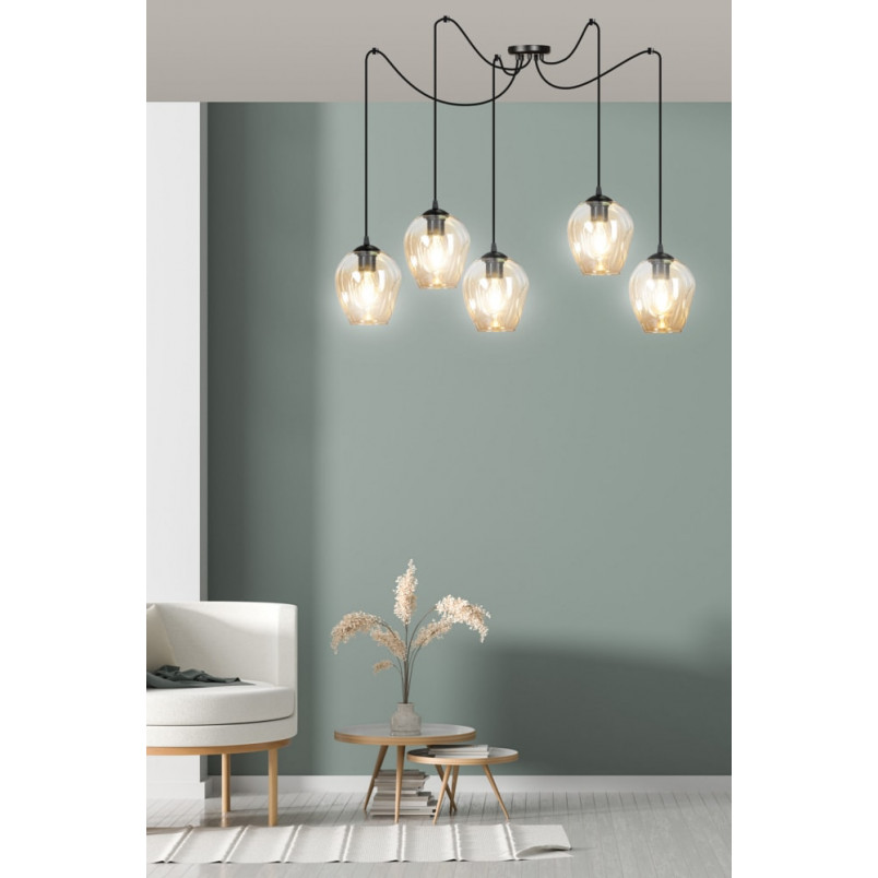 Lampa wisząca "Pająk" Level V - Emibig | Szkło, E27