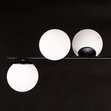 Lampa sufitowa Emibig Bior VI - szkło biało-czarne | Kup teraz!