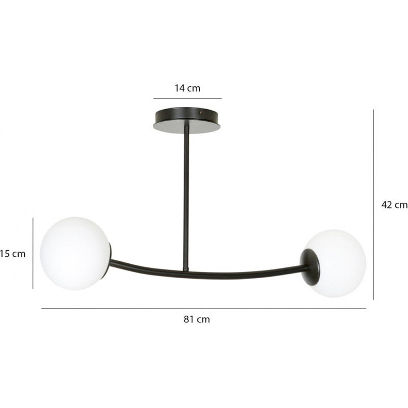 Lampa Sufitowa Kule Szklane Halldor II | Emibig