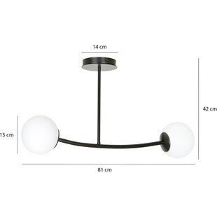 Lampa sufitowa Halldor II - szkło, biała, Emibig | Kup teraz
