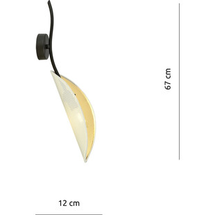 Kinkiet Lotus biało-złoty Emibig | Designerski kinkiet