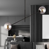 Lampa sufitowa LINEAR - 2 kule, grafit/czarny | Emibig
