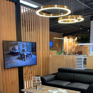 Lampa wisząca Circle LED mosiądz | Step Into Design