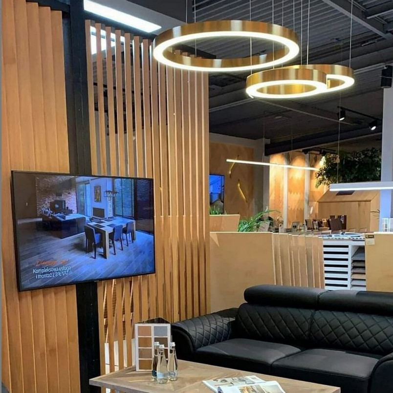 Lampa wisząca Circle LED mosiądz | Step Into Design