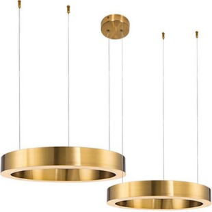 Lampa wiszące okręgi Circle LED 100+120cm mosiężna Step Into Design