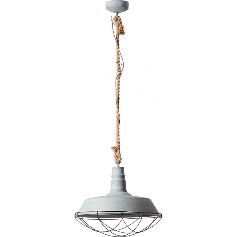 Lampa Wisząca Industrialna Rope | Szara, Betonowa - Brilliant