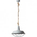 Lampa Wisząca Industrialna Rope | Szara, Betonowa - Brilliant