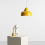 Lampa wisząca Como Colours - Aldex | Żółty metal, E27