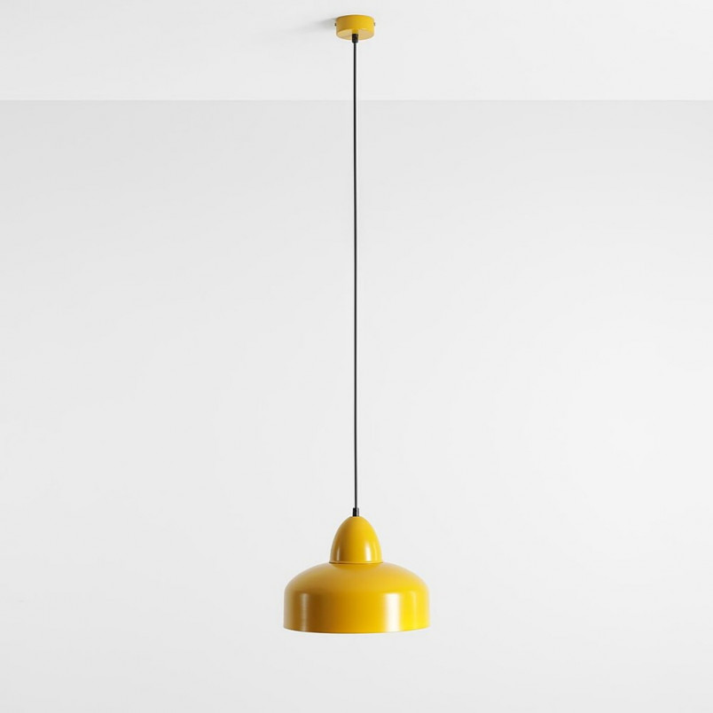 Lampa wisząca Como Colours - Aldex | Żółty metal, E27