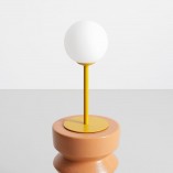 Lampa stołowa szklana Aldex Pinne Colours - Musztardowa | Sklep