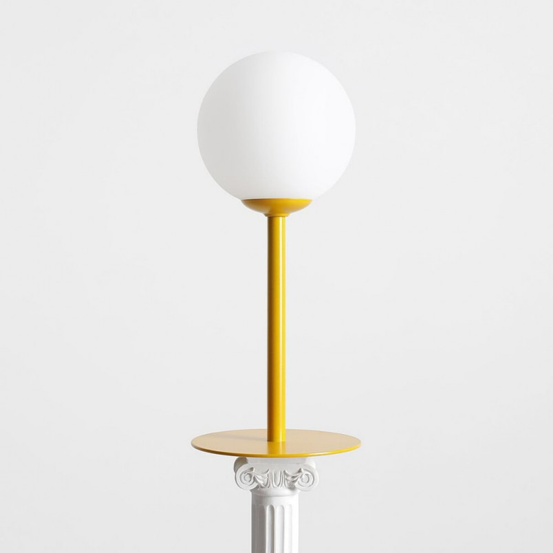 Lampa stołowa szklana Aldex Pinne Colours - Musztardowa | Sklep