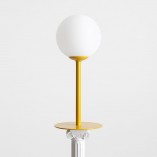 Lampa stołowa szklana Aldex Pinne Colours - Musztardowa | Sklep