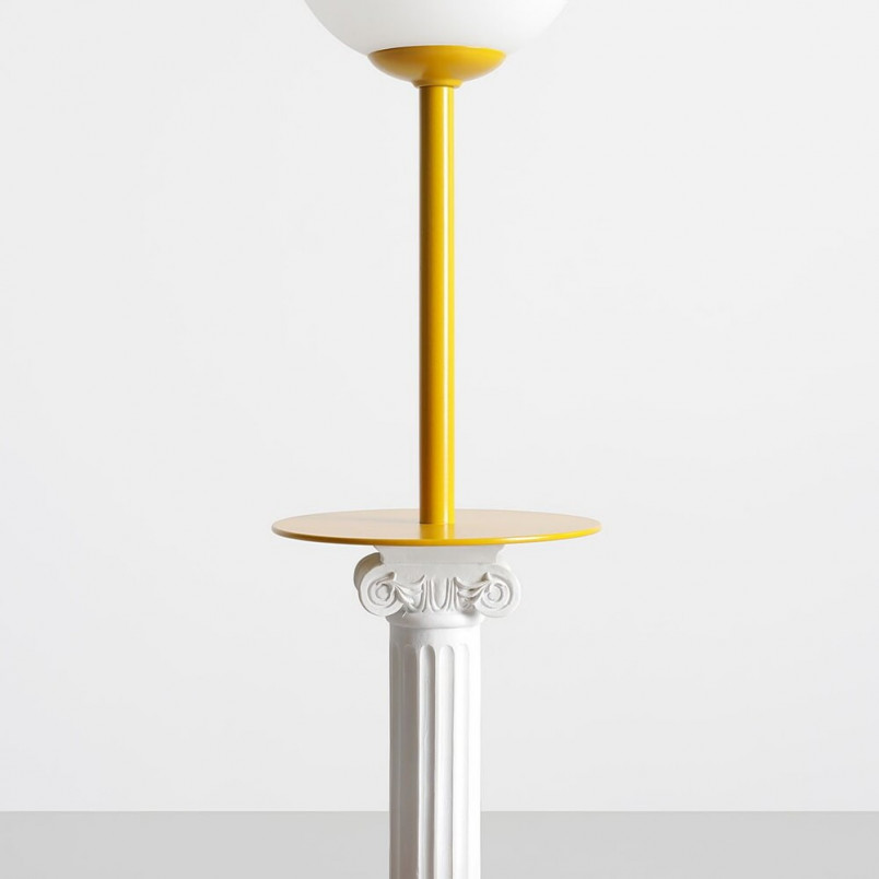 Lampa stołowa szklana Aldex Pinne Colours - Musztardowa | Sklep