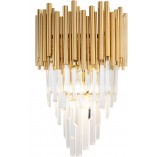 Kinkiet Glamour Vogue Złoty - Kryształowy MaxLight | Luksus i Elegancja