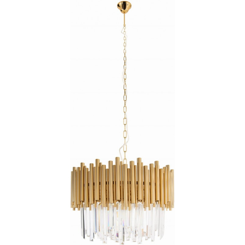 Żyrandol Kryształowy Glamour Vogue Złoty 60cm - MaxLight