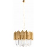 Żyrandol Kryształowy Glamour Vogue Złoty 60cm - MaxLight