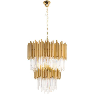 Żyrandol kryształowy glamour Vogue II 60cm złoty MaxLight