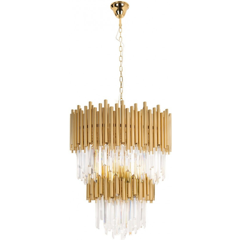 Żyrandol Kryształowy Vogue II Złoty 60cm - MaxLight | Luksus i Elegancja