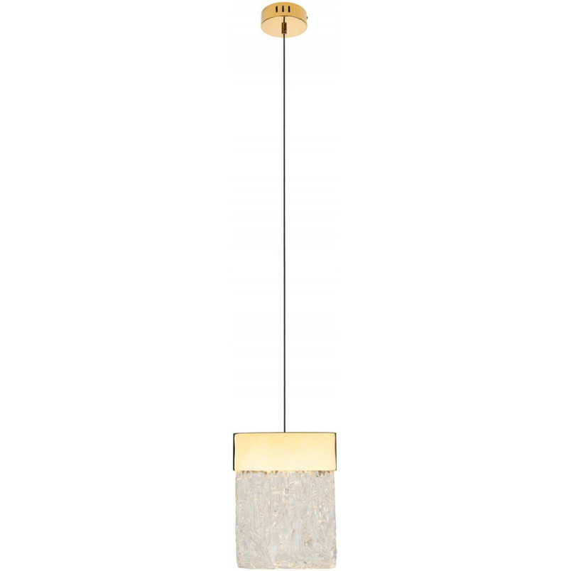 Lampa Wisząca Glamour Vetro Złota LED MaxLight | Salon, Jadalnia
