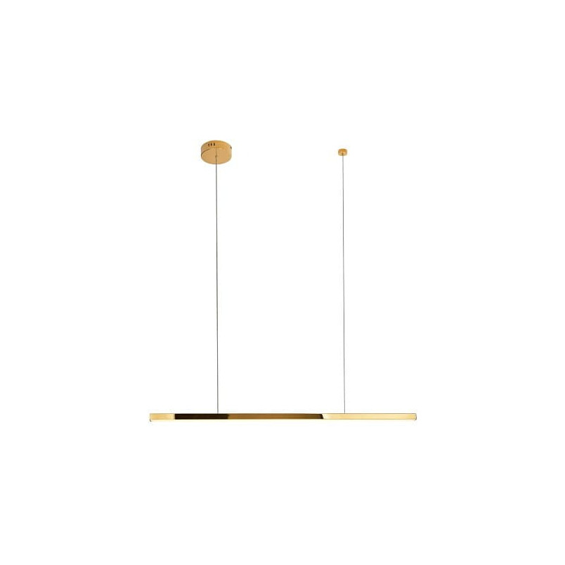 Lampa wisząca glamour Trio LED złota 100cm | MaxLight