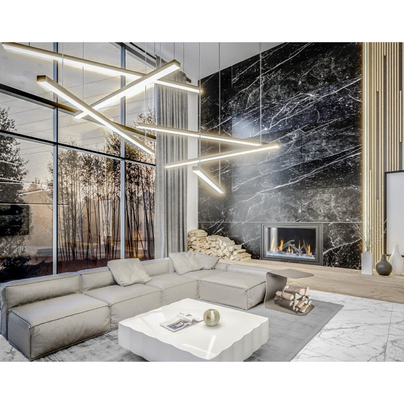 Lampa Wisząca Trio III LED 100cm Czarna - MaxLight