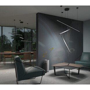 Lampa Wisząca Trio III LED 100cm Czarna - MaxLight