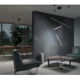 Lampa Wisząca Trio III LED 100cm Czarna - MaxLight