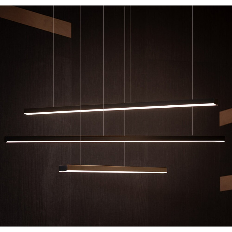 Lampa Wisząca Trio III LED 100cm Czarna - MaxLight