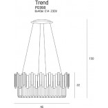 Lampa wisząca Trend złota kryształowa MaxLight | Elegancki żyrandol